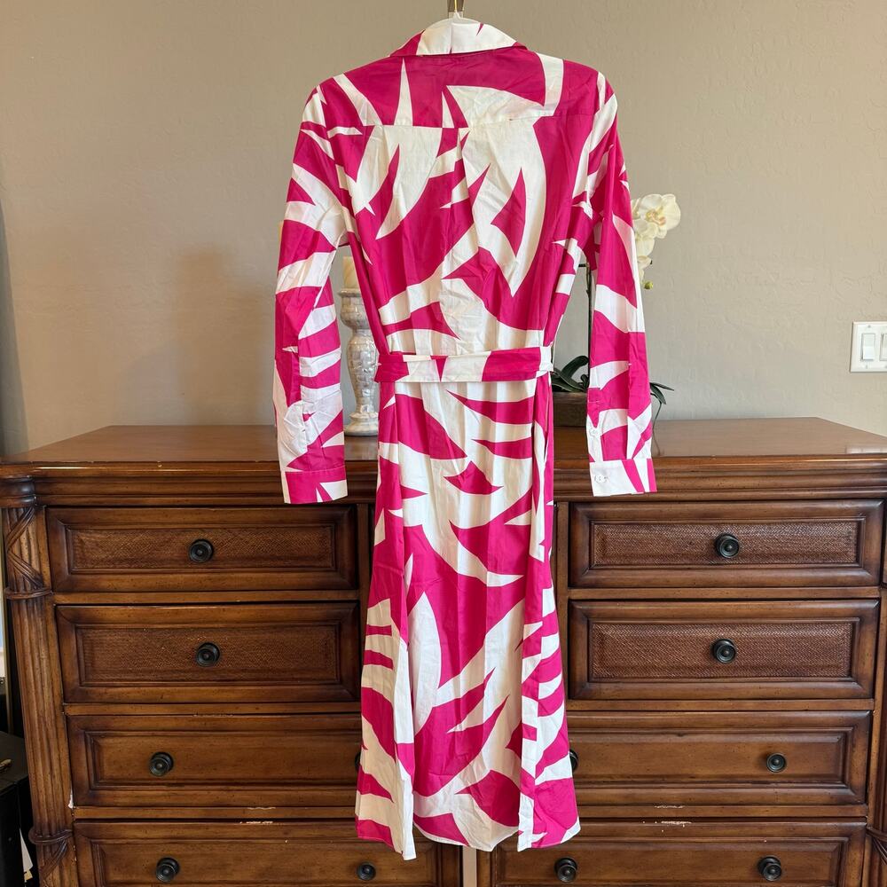 NWT Flora Bea Medora Shirt Dress Pink Pineapple Size S - Picture 7 of 8